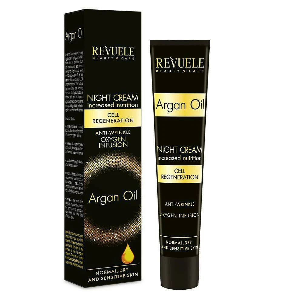 REVUELE BEAUTY & CARE 50 ml Moisturizing Night Face Cream Anti-Wrinkle Argan Oil
