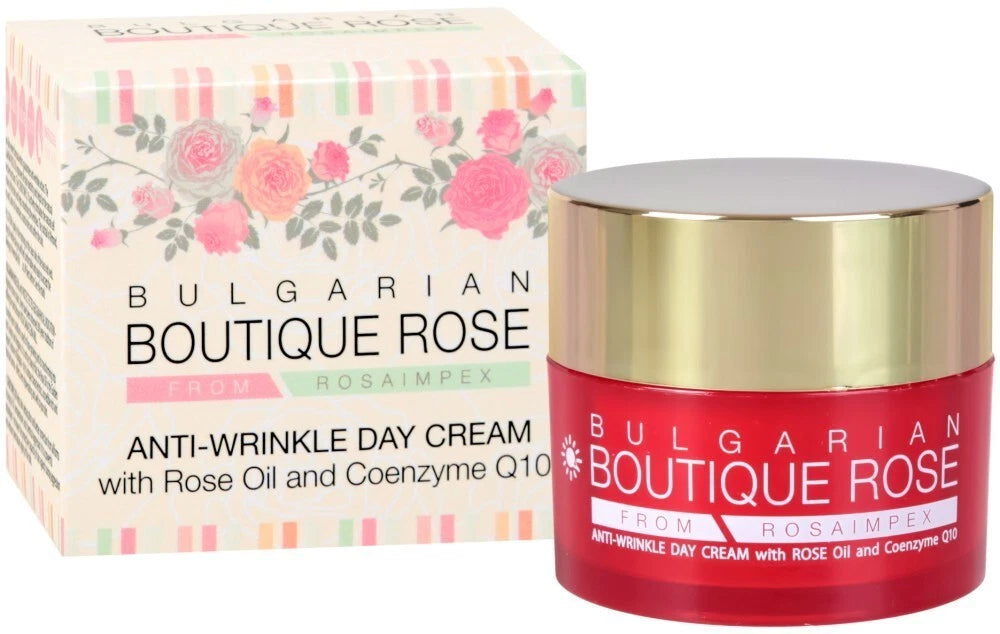 Rosa Impex “ Boutique Rose “ Anti-Wrinkle Day Cream 45ml With Rose oil & Coenzyme Q10