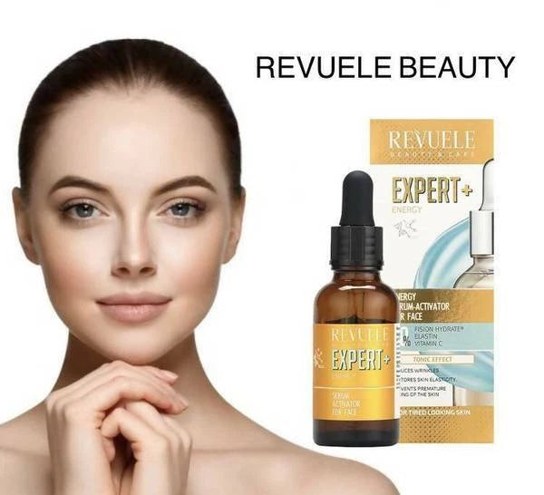 REVUELE EXPERT + ENERGY ENERGY  SERUM ACTIVATOR FOR FACE 10% FISION HYDRATE® , ELASTIN , VITAMIN C