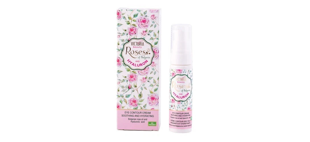 Victoria Beauty Roses of Bulgaria Eye Contour Cream – Soothing & Anti-Aging with Rose Oil & Hyaluron ( 30 ml )