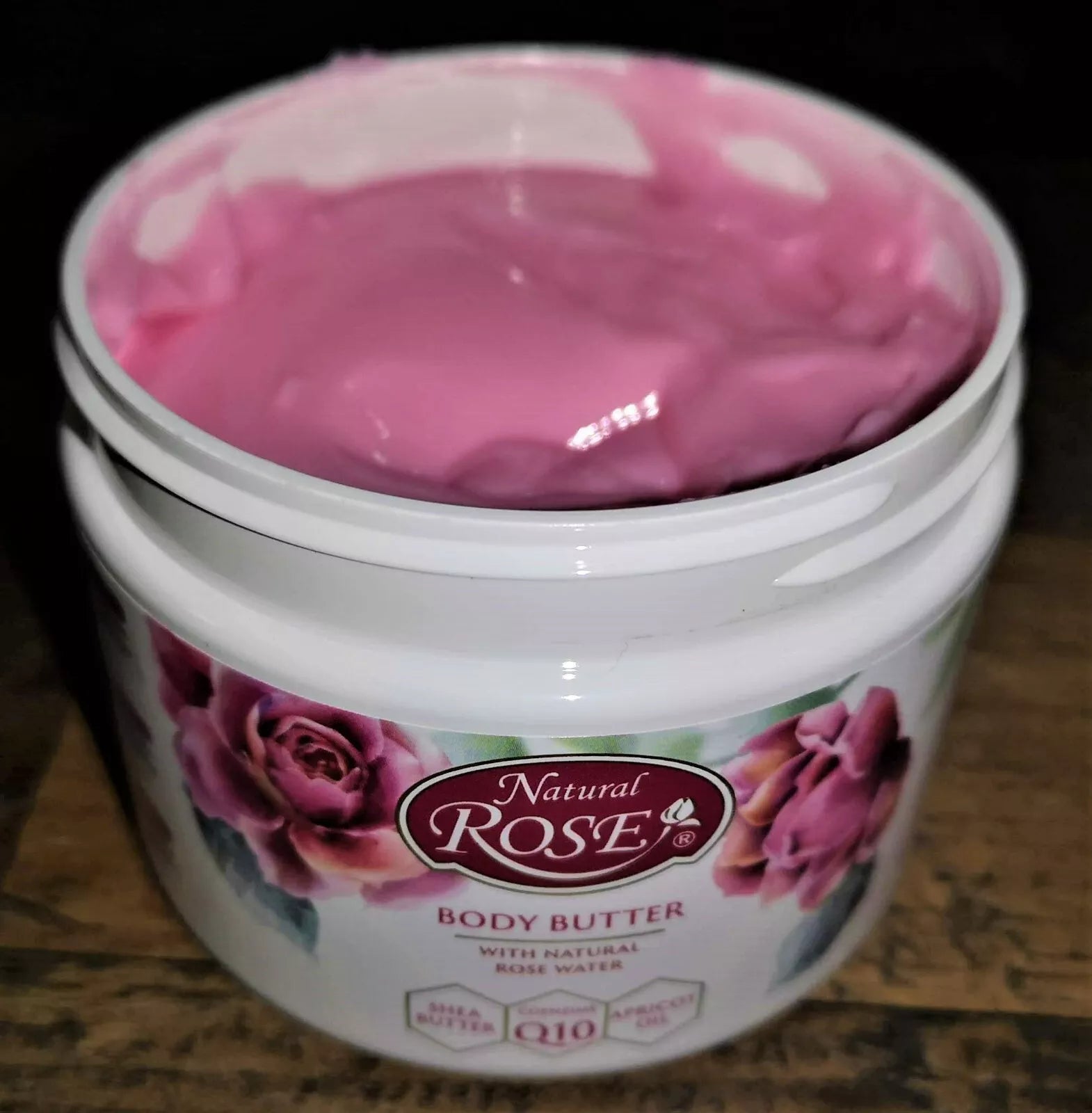 NATURAL BULGARIAN ROSE,APRICOT OIL 100%ORGANIC Rose Water BODY BUTTER VitE 350ml