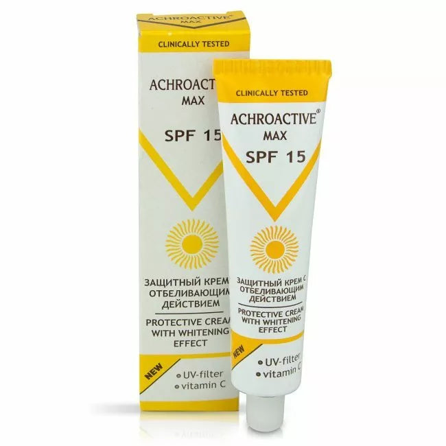 “Achroactive Max” Protective Whitening Face Cream 45 ml with SPF 15 Paraben free
