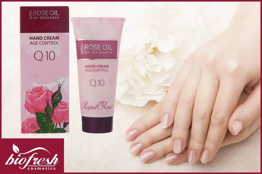 BIOFRESH - Regina Roses 50ml Hand Cream Q10 Anti-Age Rose Oil of Bulgaria Olive oil