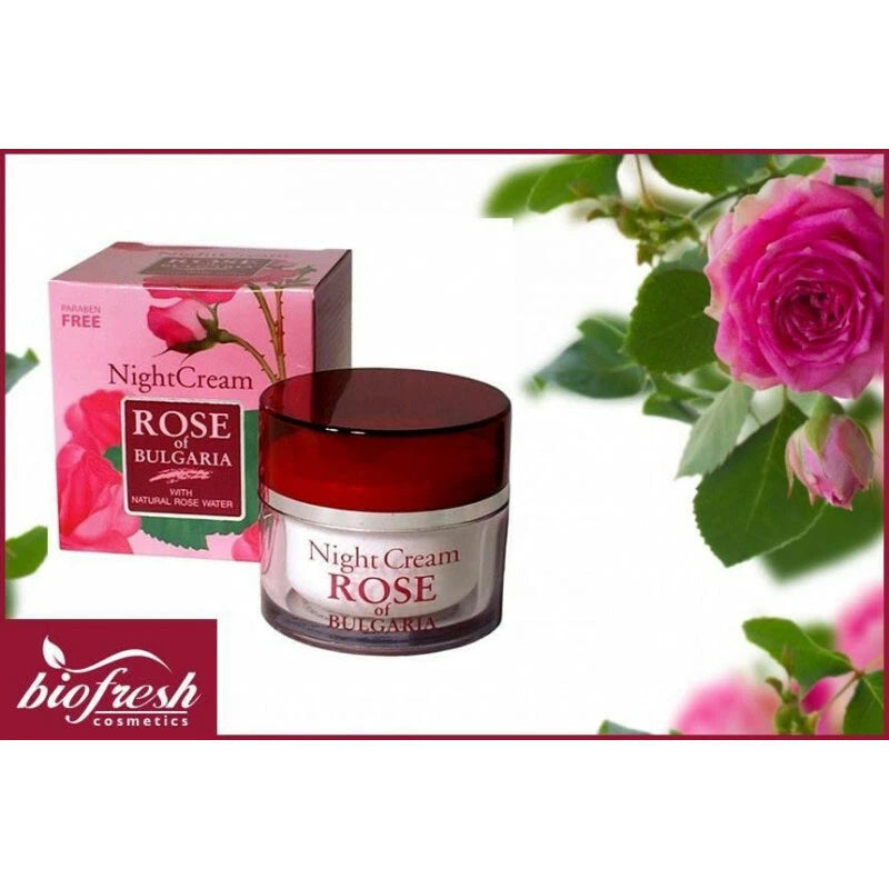 BIOFRESH Rose of Bulgaria Night Cream with Natural Rose Water 50ml Moisturizes Soothes
