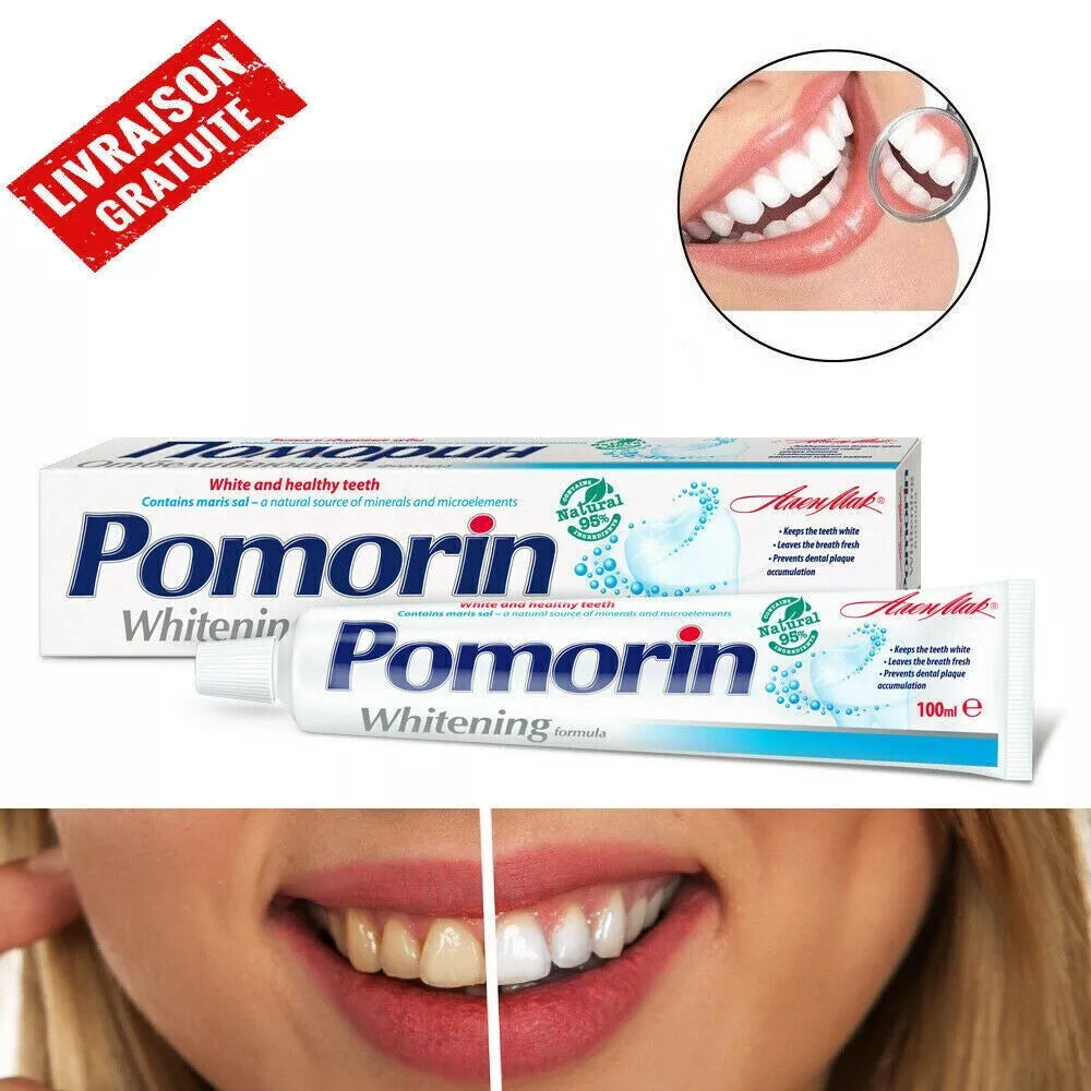 Rubella Beauty “ Pomorin “ 100 ml Whitening Toothpaste With Sea Salts & Calcium carbonate