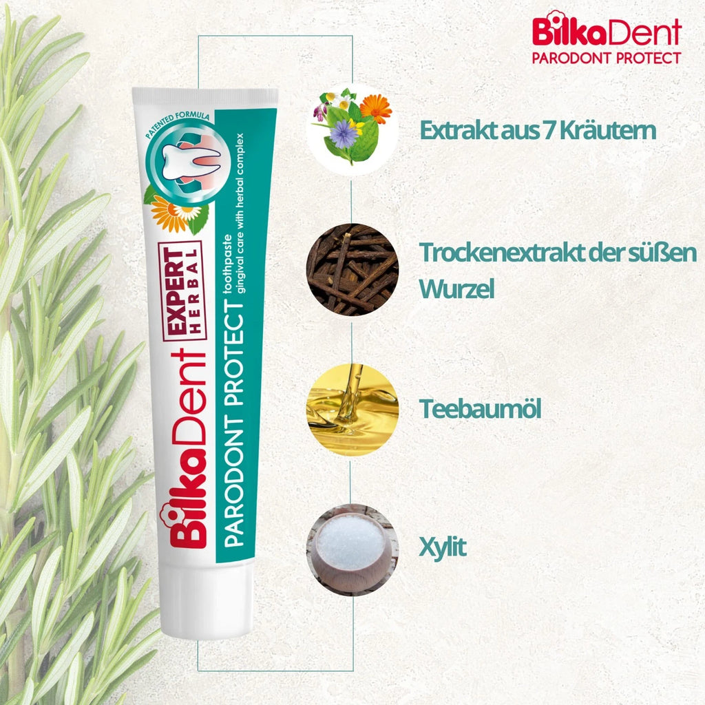 Bilka Dent  Paradont Protect Expert Herbal 75 ml Toothpaste Gingival Care with Herbal Complex