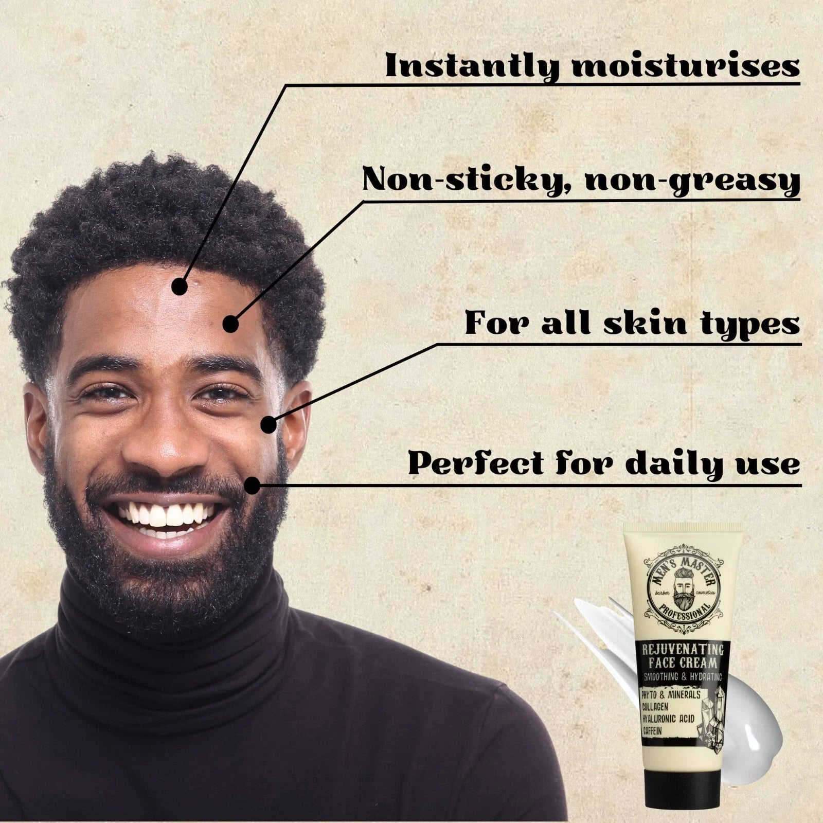 Rosa Impex Men’s Master 75ml Rejuvenating Face Cream Smoothing & Hydrating