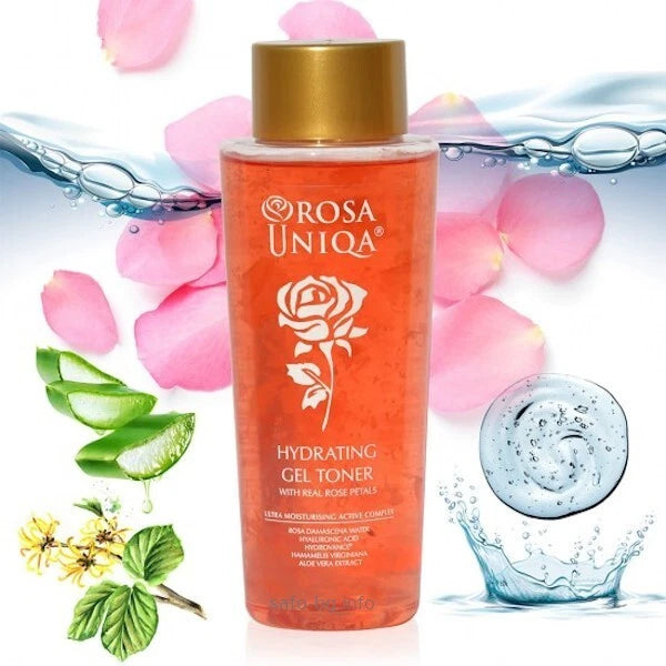 ARSY "Rosa Uniqa" 375ml HYDRATING, CLEANSING, REFRESH GEL TONIC WITH ROSE PETALS