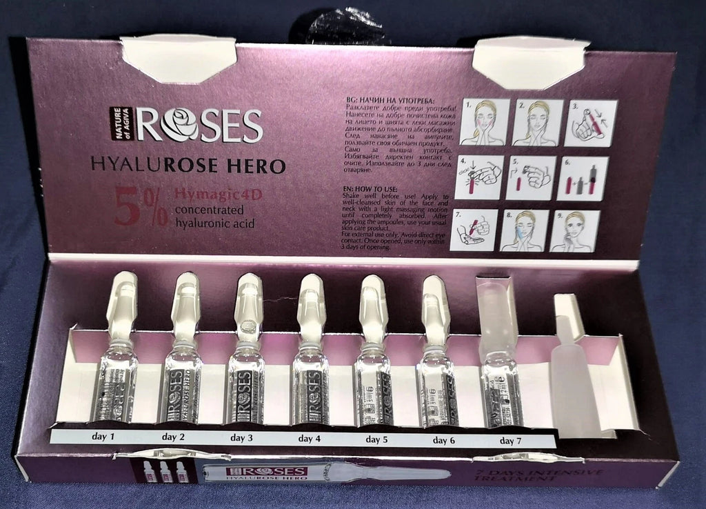 Nature of Agiva Roses Hyalurose Hero 7X 2ml Moisturising Ampoules 7 Days