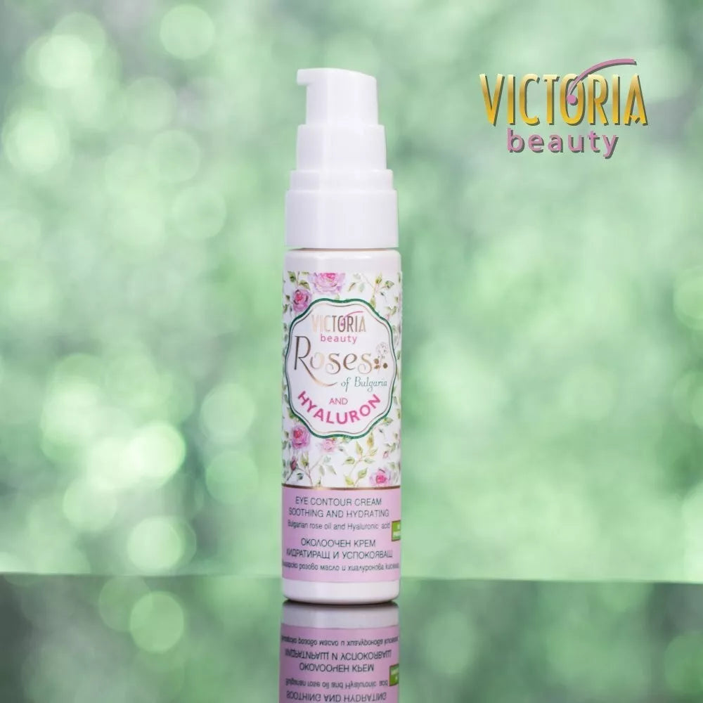 Victoria Beauty Roses of Bulgaria Eye Contour Cream – Soothing & Anti-Aging with Rose Oil & Hyaluron ( 30 ml )