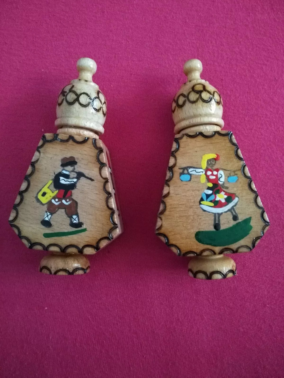 LEMA Bulgarian ROSE OIL OTTO Essence Perfume 2.1ml Wood Box Muskal Hand made Souvenir