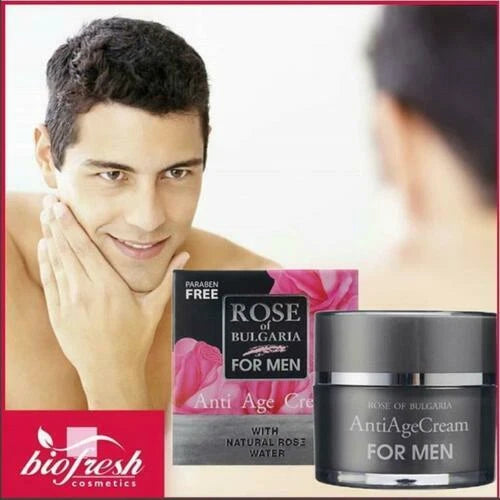 Biofresh Rose of Bulgaria Anti-age Cream for Men 50ml Rejuvenates, Soothes