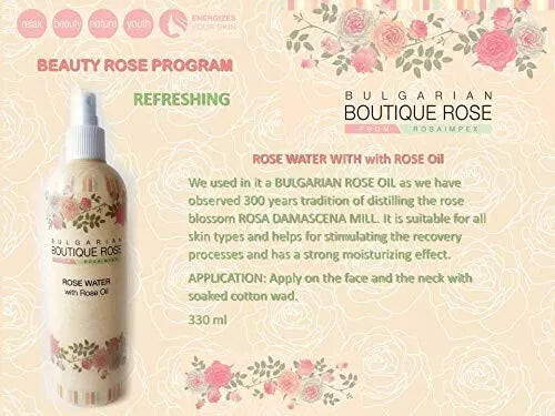 Rosa Impex “Boutique Rose “ Rose Water with Spray 330ml