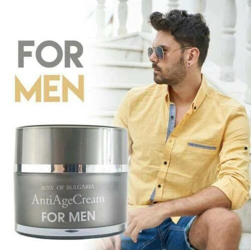 Biofresh Rose of Bulgaria Anti-age Cream for Men 50ml Rejuvenates, Soothes