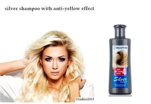 Blond Time Silver Shampoo Anti Yellolw 150ml Blond&Grey Hair Anti Yellow Effect