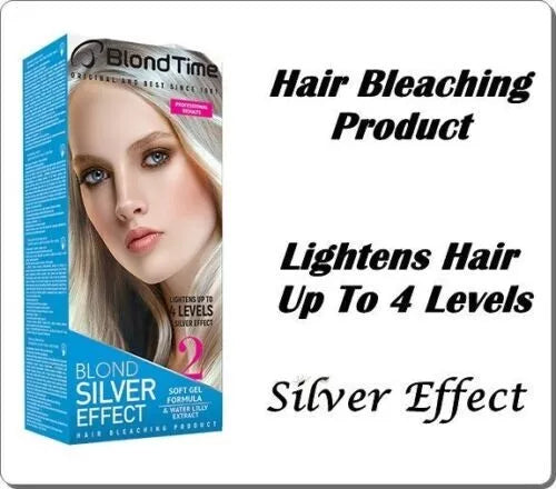 ROSA IMPEX ® BLOND TIME HAIR BLEACHING PRODUCT N2 Silver Effect UP TO 4 LEVEL 135ml