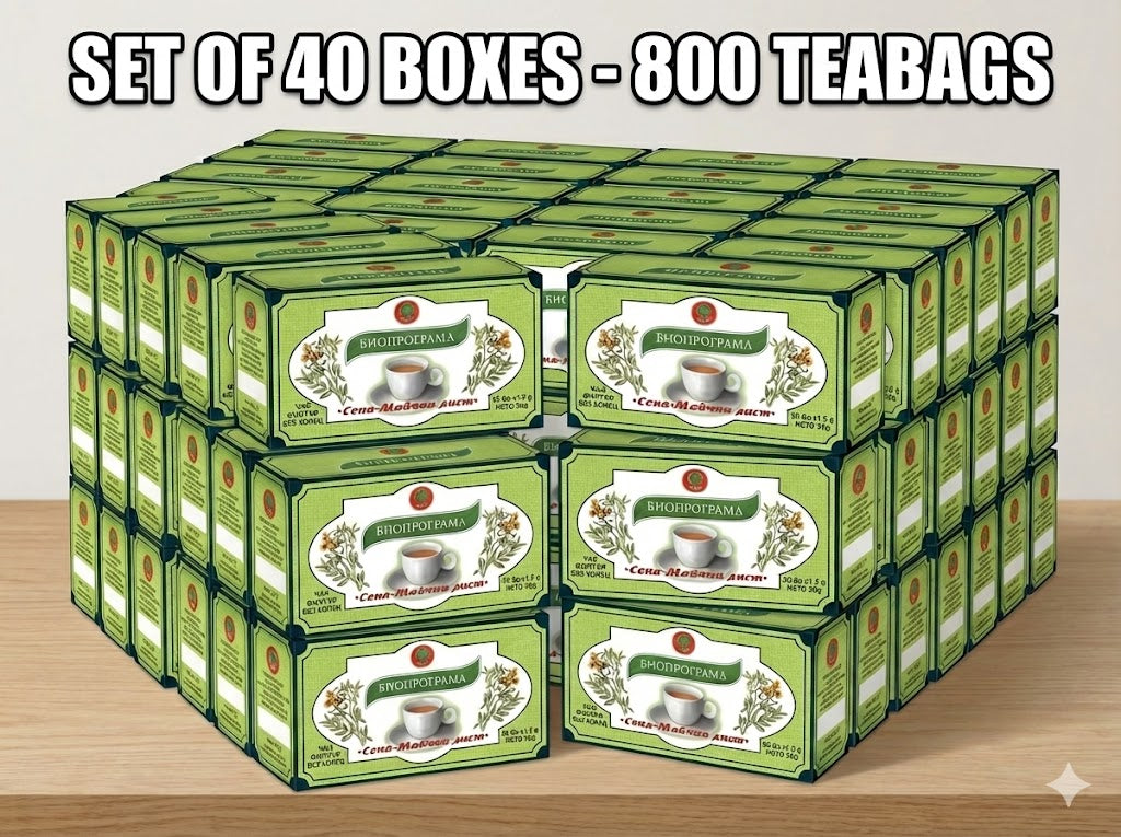 Bioprogramme Natural Senna Tea Bulk Pack –  Herbal Colon Cleanse & Detox (40 Boxes)